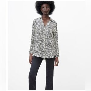 Zara zebra print top/shirt